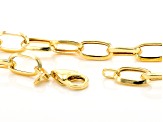 14K Yellow Gold Oval Knife-Edged Rolo 18 Inch Chain