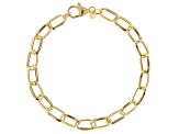 14K Yellow Gold Oval Knife Edged Rolo Link Bracelet