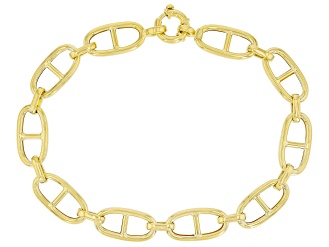 14K Yellow Gold Alternata Mariner Link Bracelet