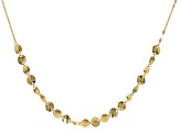 14K Yellow Gold Mirror Disc 18 Inch Necklace