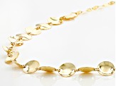 14K Yellow Gold Mirror Disc 18 Inch Necklace