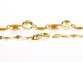 14K Yellow Gold Mirror Disc 18 Inch Necklace