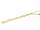 14K Yellow Gold Mirror Disc Drop 18 Inch Necklace