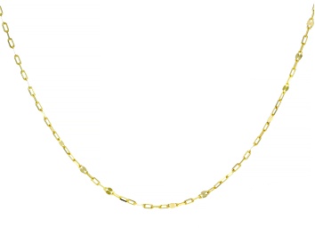 Picture of 14K Yellow Gold Mirror Station 18 Inch Necklace