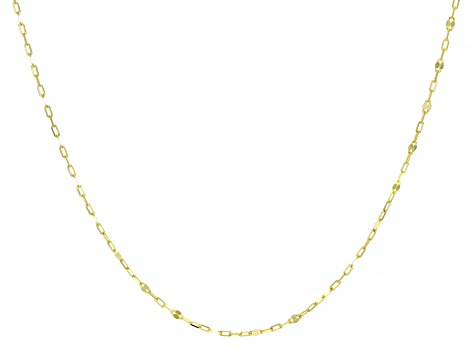 14K Yellow Gold Mirror Station 20 Inch Necklace
