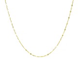 14K Yellow Gold Mirror Station 24 Inch Necklace