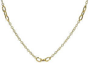 14K Yellow Gold Station 18 Inch Necklace