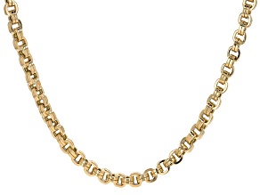 14K Yellow Gold Double Square Rolo 18 Inch Chain