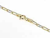 14K Yellow Gold & Rhodium Over 14K White Gold Starburst Link 20 Inch Chain
