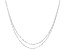 Rhodium Over 14k White Gold Singapore Chain Set Of Two