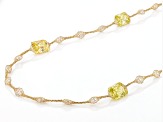 14k Yellow Gold Cubic Zirconia Crochet D'Tuscano 20 Inch Necklace