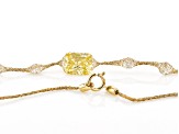 14k Yellow Gold Cubic Zirconia Crochet D'Tuscano 20 Inch Necklace
