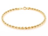 14k Yellow Gold 3.2mm Rope Link Bracelet