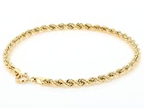 14k Yellow Gold 3.2mm Rope Link Bracelet