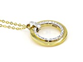 Splendido Oro™ 14k Yellow Gold & Rhodium Over 10k Yellow Gold Circle Pendant 18 Inch Necklace