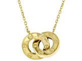 14k Yellow Gold Interlocking Circles 18 Inch Necklace