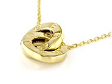 14k Yellow Gold Interlocking Circles 18 Inch Necklace