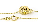 14k Yellow Gold Interlocking Circles 18 Inch Necklace