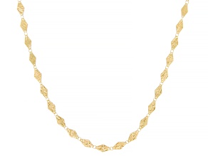 Stefano Oro 14k Yellow Gold 3.75mm Marquise Diamond Cut Reverso Necklace