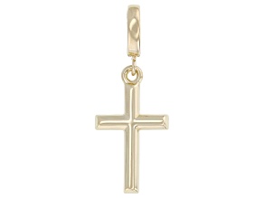 14k Yellow Gold Cross Enhancer Pendant