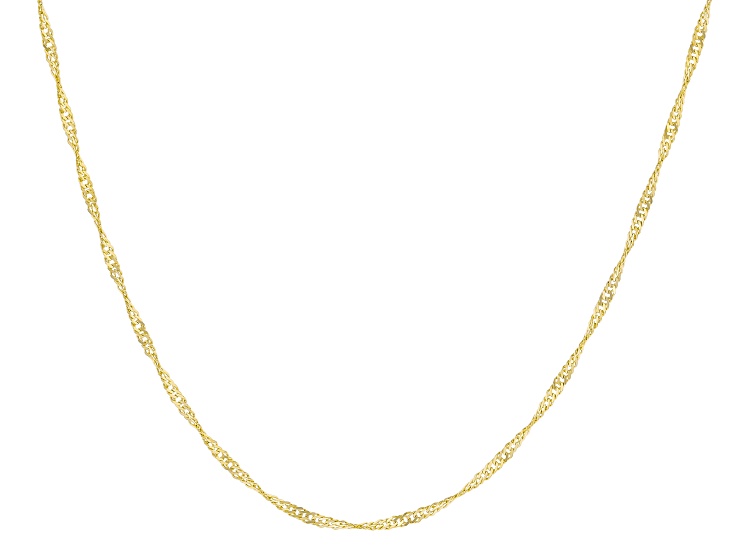 Stefano Oro 14k Yellow Gold 1.3mm Singapore Chain