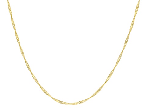 Stefano Oro 14k Yellow Gold 1.3mm Singapore Chain