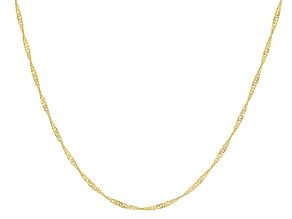 14k Yellow Gold 1.3mm Singapore Chain