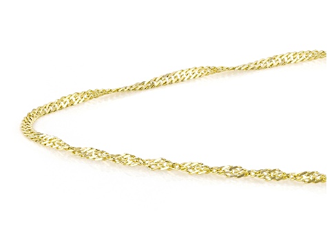 Stefano Oro 14k Yellow Gold 1.3mm Singapore Chain