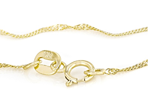 Stefano Oro 14k Yellow Gold 1.3mm Singapore Chain