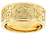 14k Yellow Gold Rilievo Band Ring - GS344