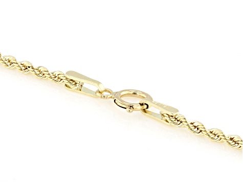 18k Yellow Gold 1.6mm Rope Chain