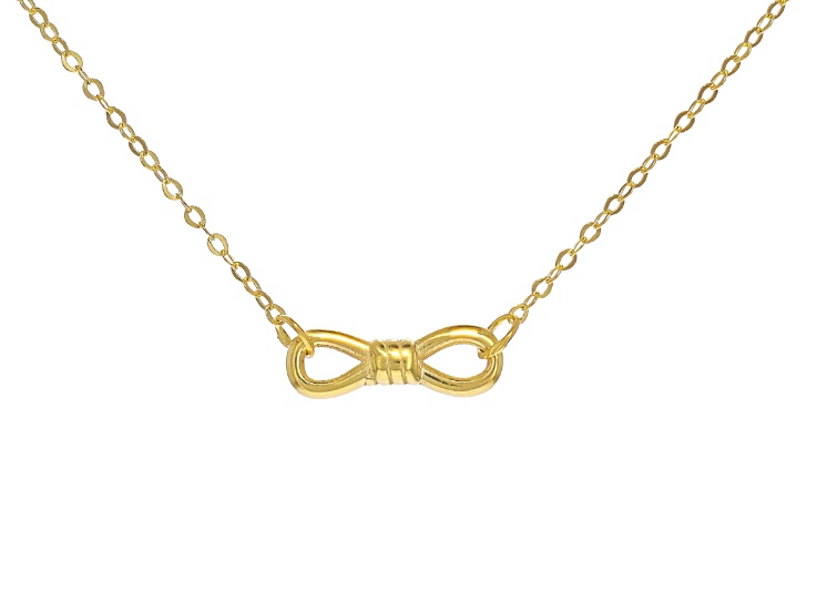 14k Yellow Gold Infinity Knot Necklace - GS363 | JTV