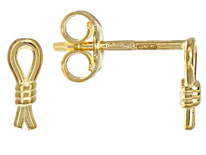 14k Yellow Gold Knot Earrings