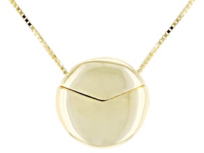 14k Yellow Gold Circle Hidden Message Necklace