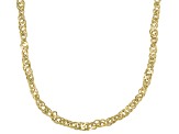 14k Yellow Gold Singapore Link Necklace 24 inch