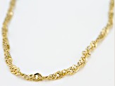 14k Yellow Gold Singapore Link Necklace 24 inch