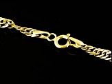 14k Yellow Gold 3mm Curb Link Necklace 24 inch