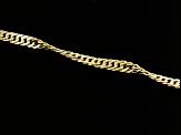14k Yellow Gold 3mm Curb Link Necklace 30 inch