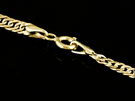 14k Yellow Gold 3mm Curb Link Necklace 30 inch