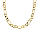 14k Yellow Gold Hollow Figaro Link Chain Necklace 20 inch 4mm