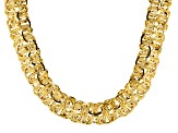 14k Yellow Gold Hollow Byzantine Link Necklace 20 inch