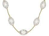 61.5ctw Cubic Zirconia 14k Yellow Gold Station Necklace 18 inch