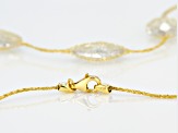 61.5ctw Cubic Zirconia 14k Yellow Gold Station Necklace 18 inch
