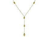 14k Yellow Gold Bead Drop Necklace 18 inch