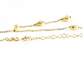 14k Yellow Gold Bead Drop Necklace 18 inch