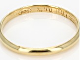 14k Yellow Gold Hollow Mirror Band Ring With A Sterling Silver Core.