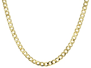 14k Yellow Gold with a Sterling Silver Core Curb 20 inch Necklace