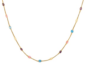 Cubic Zirconia 10k Gold Crochet Primavera D'Tuscano Necklace 5.06ctw
