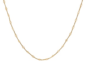 Cubic Zirconia 10k Gold Crochet Sliding Lights Crochet D'Tuscano Necklace 10.34ctw