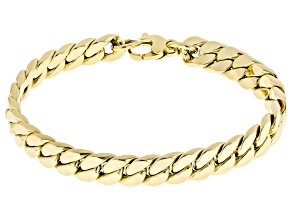 10k Yellow Gold 8.5mm Squared Grumetta Bracelet